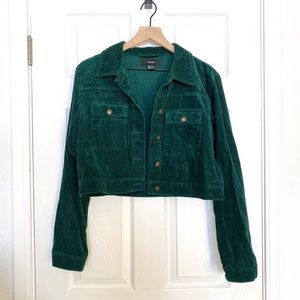 Evergreen Corduroy Cropped Jacket